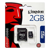 Cartão De Memória Micro Sd Kingston 2gb Tf Com Adaptador Sd