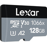 Cartão De Memória Micro Sd Lexar 1066x 128gb 4k A2 160mb s