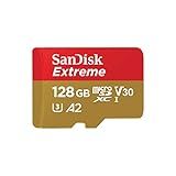 Cartão De Memória MicroSDXC 128GB Sandisk Extreme UHS I U3 A2 V30 C Adaptador SDSQXAA 128G GN6MA