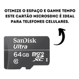 Cartão De Memória Microsdxc 64gb Extreme C adaptador Sandisk