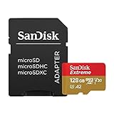 Cartão De Memória SanDisk 128 GB Extreme MicroSDXC UHS I Com Adaptador C10 U3 V30 4K A2 Micro SD SDSQXA1 128G GN6MA