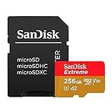 Cartão De Memória SanDisk 256 GB Extreme MicroSDXC UHS I Com Adaptador   C10  U3  V30  4K  A2  Micro SD   SDSQXA1 256G GN6MA