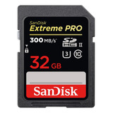 Cartão De Memória Sandisk 32gb Cartão Sd Extreme Pro 300mbs