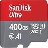 Cartão De Memória SanDisk 400GB Ultra MicroSDXC UHS I Com Adaptador 100 MB S C10 U1 Full HD A1 Cartão Micro SD SDSQUAR 400G GN6MA