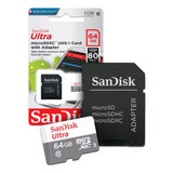 Cartão De Memória Sandisk 64gb Microsdxc