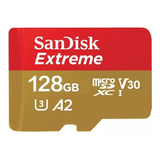 Cartão De Memória Sandisk Extreme 128gb 4k Classe 10 V30 A2