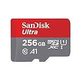 Cartão De Memória SanDisk Micro SD 256GB UHS I Classe 10 Com Adaptador SDSQUNR 256G GN6TA