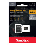 Cartão De Memória Sandisk Micro Sd Imagemate Pro 64gb 200mb