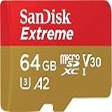 Cartão De Memória SanDisk Micro SD Para Câmera De Ação 64GB UHS I Com Adaptador SDSQXAH 064G GN6MA