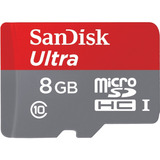 Cartão De Memória Sandisk Sdsdquin 008g g4 Ultra Com Adaptador Sd 8gb