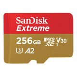 Cartão De Memória Sandisk Sdsqxa1 256g gn6ma Extreme Com Adaptador Sd 256gb