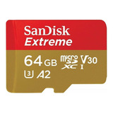 Cartão De Memória Sandisk Sdsqxa2 064g gn6aa Extreme Com Adaptador Sd 64gb