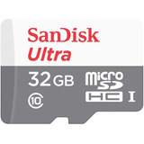 Cartão De Memória Sandisk Ultra Com Adaptador Sd 32gb Sdsqunr 032g gn3ma