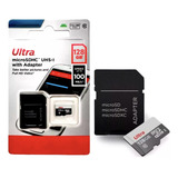 Cartão De Memória Ultra Sandisk Microsdhc C Adaptador 128gb