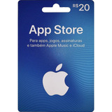 Cartão Gift Card App Store R 20 Reais Itunes Apple Brasil