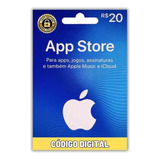 Cartão Gift Card App Store R 20 Reais   Itunes Brasil Apple