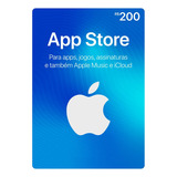 Cartão Gift Card App Store R 200 Reais Apple Itunes Brasil
