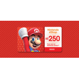 Cartão Gift Card Nintendo Eshop 250 Reais Digital Original 