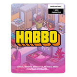 Cartão Habbo 1 Ano De Habbo Club Brasil