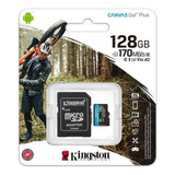 Cartão Memória 128gb Micro Sd Canvas Go Plus 170mbs Kingston