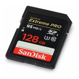 Cartão Memoria 128gb Sd Sdxc Sandisk Extreme Pro 95mb s Uhs 3 C10 4k Canon Nikon Cameras Dslr Profissionais Filmagem