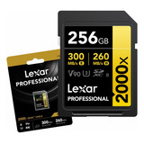 Cartão Memória 256gb Sdxc Lexar V90 8k 300mb/s Lacrado