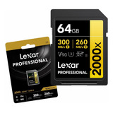 Cartão Memória 64gb Sdxc Lexar V90 8k 300mb s Lacrado