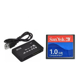 Cartão Memória Cf Compact Flash 1gb Sandisk Leitor Usb