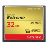 Cartão Memória Compact Flash Cf 32gb Sandisk Extreme 120mb s