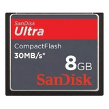 Cartão Memória Compact Flash Cf 8gb Sandisk Ultra 30mb s