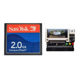 Cartão Memória Compact Flash Sandisk Cf 2gb Adaptador Ide