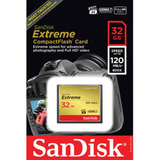 Cartao Memoria Compact Flash Sandisk Extreme 32gb 120mb s