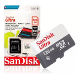 Cartao Memoria Micro Sd Card Sandisk 128gb Ultra Classe 10