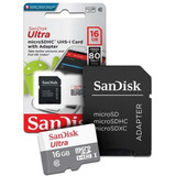 Cartao Memoria Micro Sd Card Sandisk 16gb Ultra Classe 10 nf