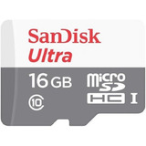 Cartao Memoria Micro Sd Card Sandisk 16gb Ultra Classe 10