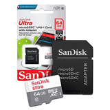 Cartão Memoria Micro Sd Ultra Sandisk 64gb 100mb s Classe 10