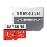 Cartão Memória MicroSD Micro SDXC 64GB Evo Plus 100MBs Samsung CADAPT