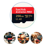 Cartão Memória Microsd Sandisk Extreme Pro 256gb V30 200mb s