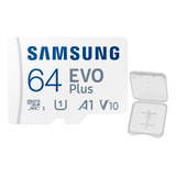 Cartão Memória Samsung 64gb Evo Plus 130mbs E Adapt case