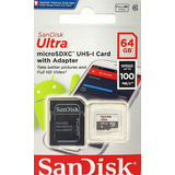Cartao Memoria Sandisk Micro Sd 64gb Ultra Classe 10