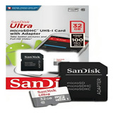 Cartão Memória Sandisk Ultra 32gb 100mb s Classe 10 Microsd