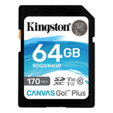 Cartão Memória Sdxc 64gb Canvas Go Plus 170mbs Kingston