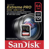 Cartão Memória Sdxc 64gb Sandisk Extreme Pro 95mb s Uhs 1 U3