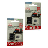 Cartão Micro Sd 64gb Sandisk Ultra 2 Unidades