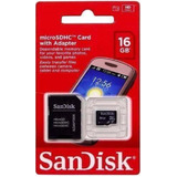 Cartao Micro Sdhc 16gb Sandisk Original Adaptador*