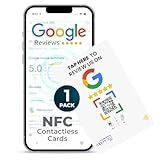 Cartão NFC Business Google Review Sem Contato Melhora O SEO Economiza Tempo Fácil De Usar Reutilizável Aumenta A Presença On Line E Incentiva Comentários De Negócios Pacote Com 1 Branco
