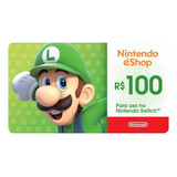 Cartão Nintendo Eshop Brasil R 100
