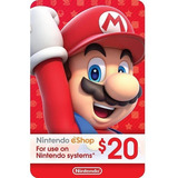 Cartão Nintendo Eshop Canadá 30 Dólares