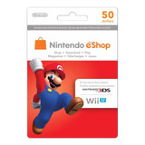 Cartão Nintendo Eshop Canadá 50 Dolares Eshop Canadense