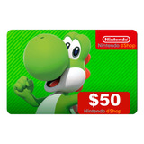Cartão Nintendo Switch 3ds Wii U Eshop Card Usa 50 Dólares